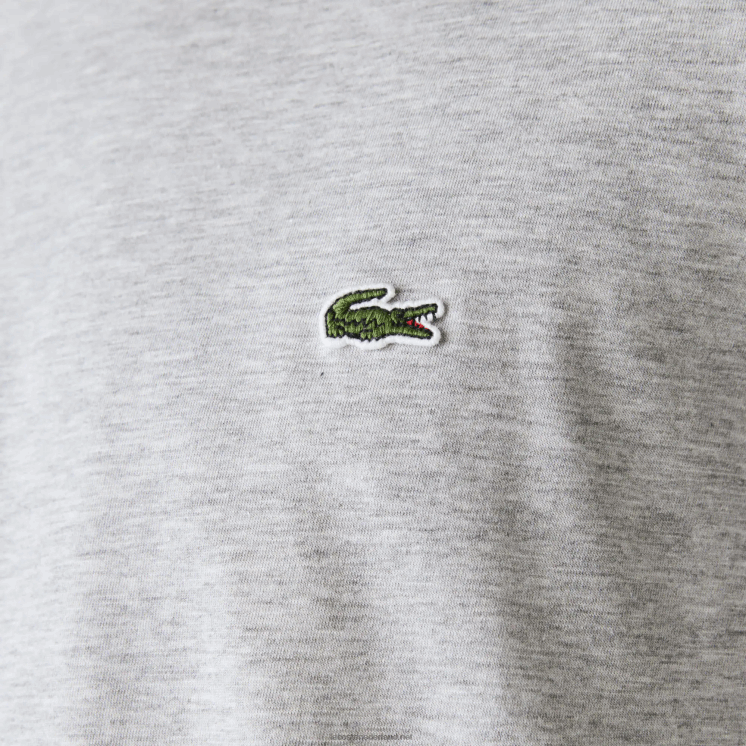 Lacoste T-shirt van pimakatoenjersey met ronde hals 0828H619 grijze chine ca Heren