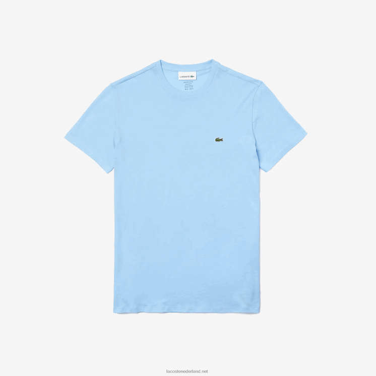 Lacoste T-shirt van pimakatoenjersey met ronde hals 0828H680 blauwe hbp Heren