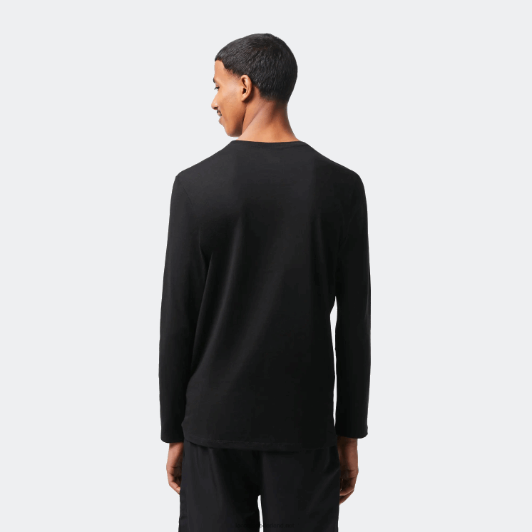 Lacoste T-shirt van pimakatoenjersey met ronde hals 0828H690 zwart 031 Heren