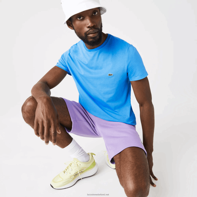 Lacoste T-shirt van pimakatoenjersey met ronde hals 0828H767 blauw 4xa Heren