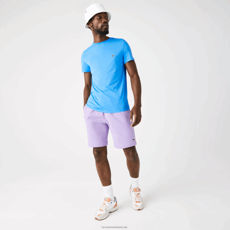 Lacoste T-shirt van pimakatoenjersey met ronde hals 0828H767 blauw 4xa Heren