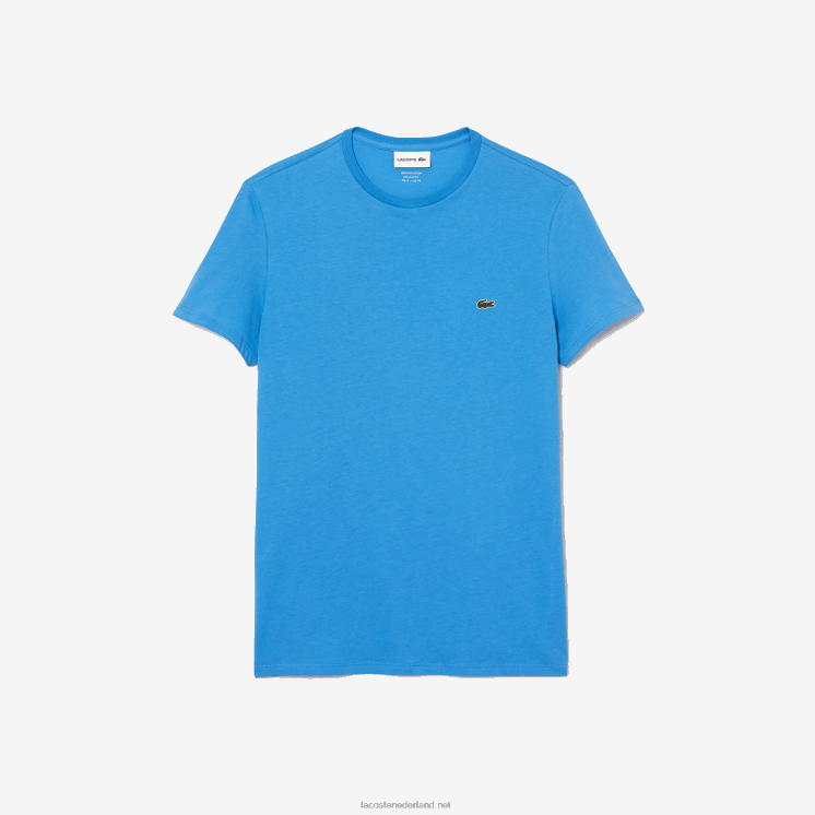 Lacoste T-shirt van pimakatoenjersey met ronde hals 0828H767 blauw 4xa Heren