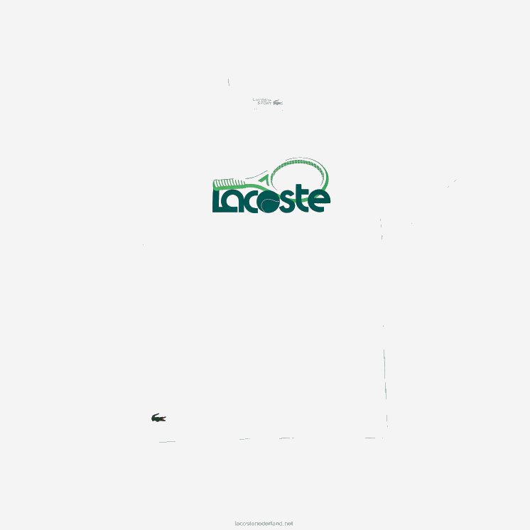 Lacoste ademend T-shirt met ronde hals en tennisprint 0828H792 wit groen v7e Heren