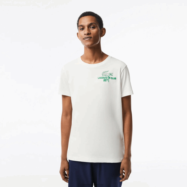 Lacoste golf regular fit T-shirt van biologisch katoen 0828H178 wit 70v Heren