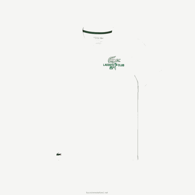 Lacoste golf regular fit T-shirt van biologisch katoen 0828H178 wit 70v Heren