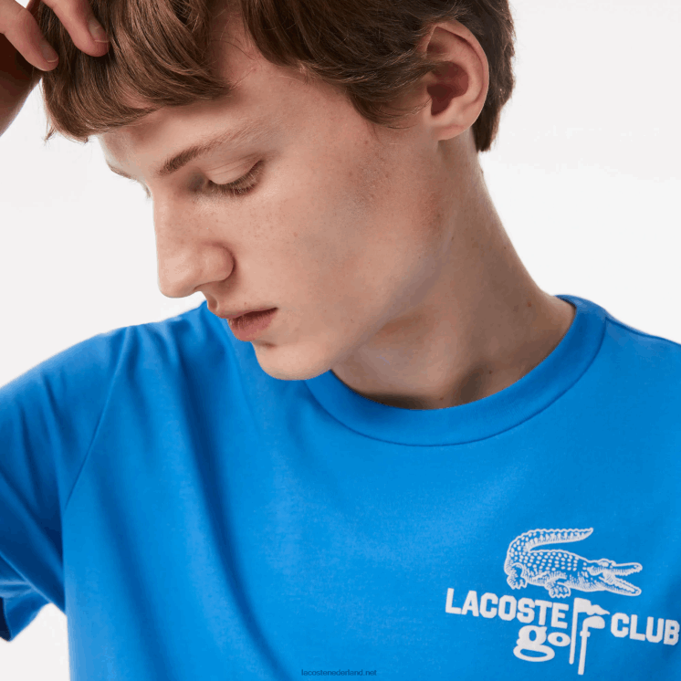 Lacoste golf regular fit T-shirt van biologisch katoen 0828H179 blauw l99 Heren