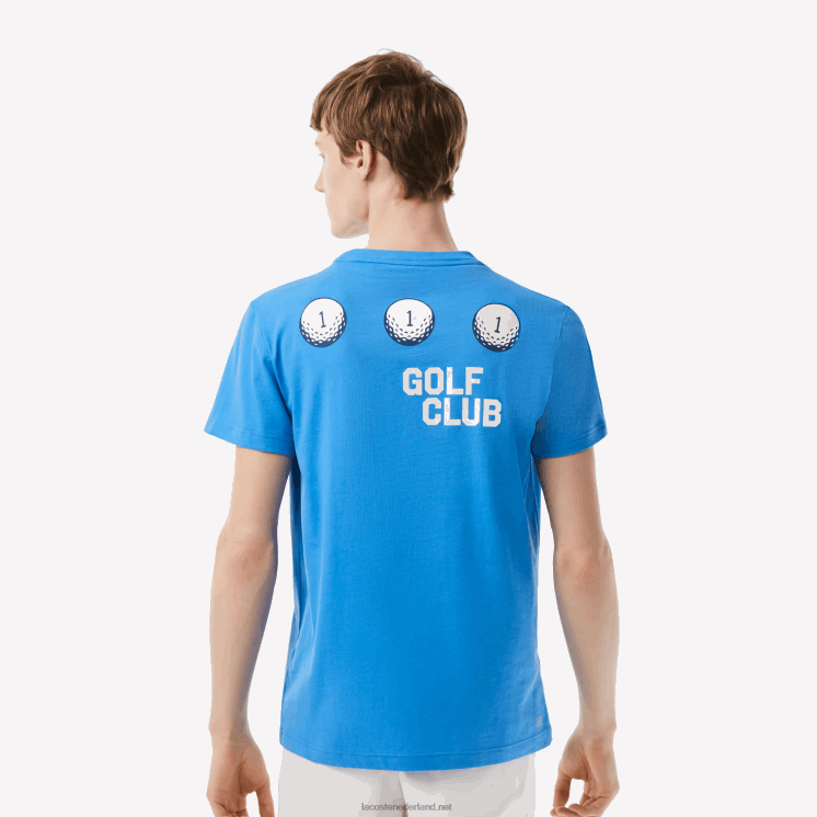 Lacoste golf regular fit T-shirt van biologisch katoen 0828H179 blauw l99 Heren