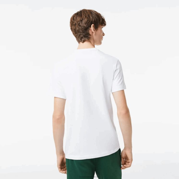 Lacoste jersey T-shirt met normale pasvorm 0828H106 wit 001 Heren