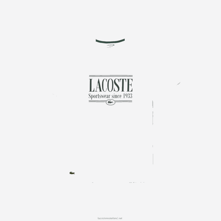 Lacoste jersey T-shirt met normale pasvorm 0828H106 wit 001 Heren