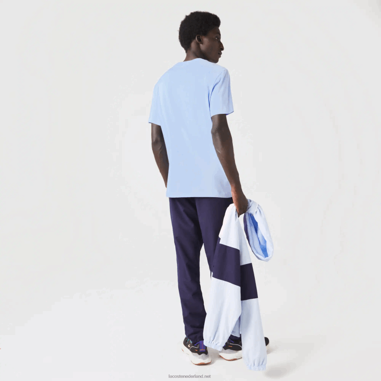 Lacoste jersey T-shirt met normale pasvorm 0828H107 blauwe hbp Heren