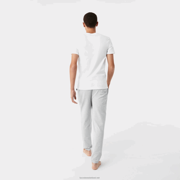 Lacoste katoenen T-shirt met ronde hals, 3-pack 0828H1349 wit grijs chine zwart bxy Heren