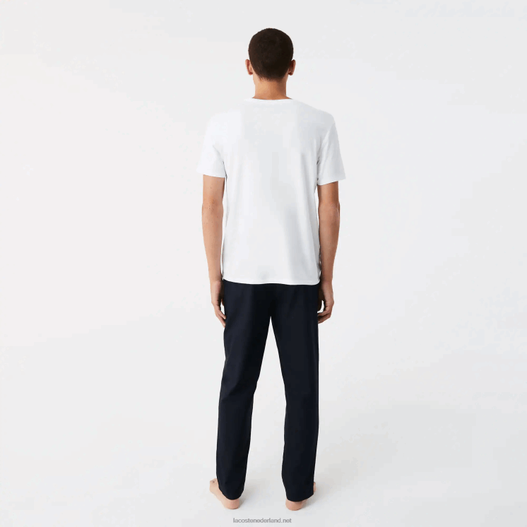 Lacoste katoenen T-shirt met ronde hals, 3-pack 0828H1350 wit 001 Heren