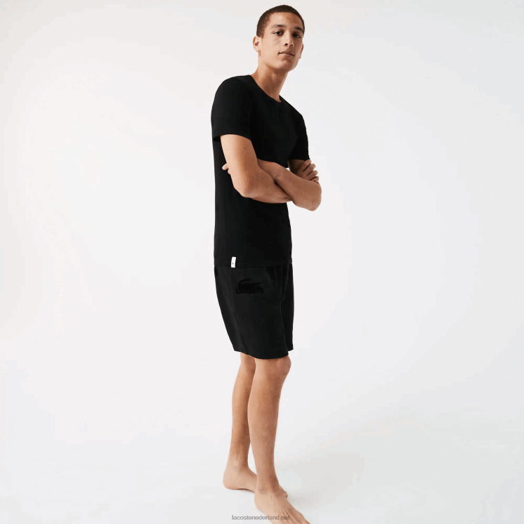 Lacoste katoenen T-shirt met ronde hals, 3-pack 0828H1351 zwart 031 Heren