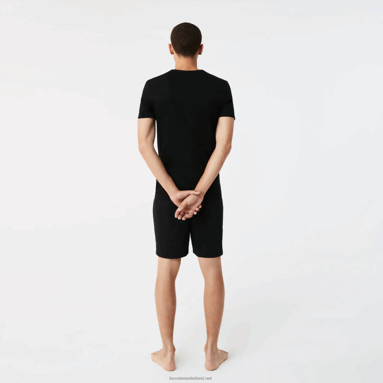 Lacoste katoenen T-shirt met ronde hals, 3-pack 0828H1351 zwart 031 Heren