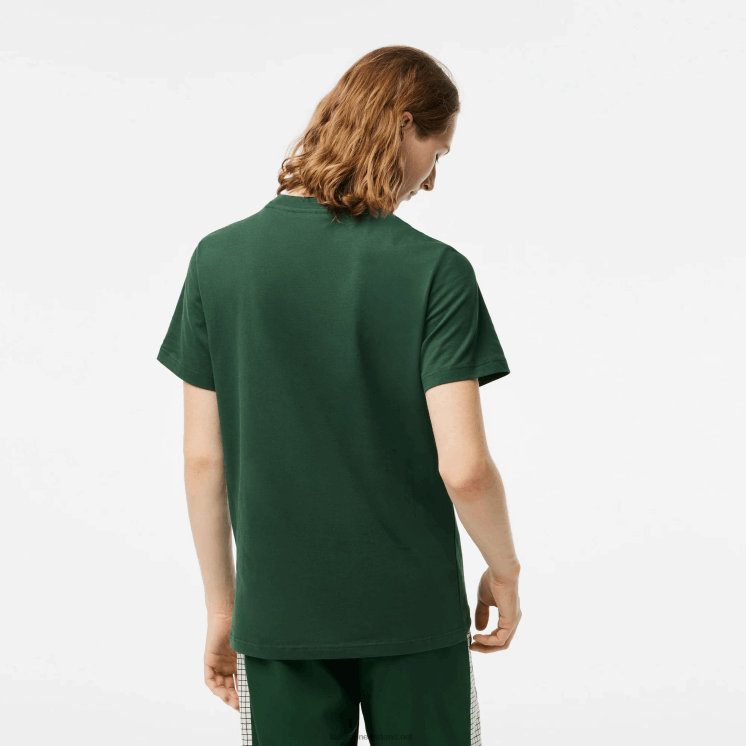 Lacoste katoenen jersey print t-shirt 0828H65 groen 132 Heren