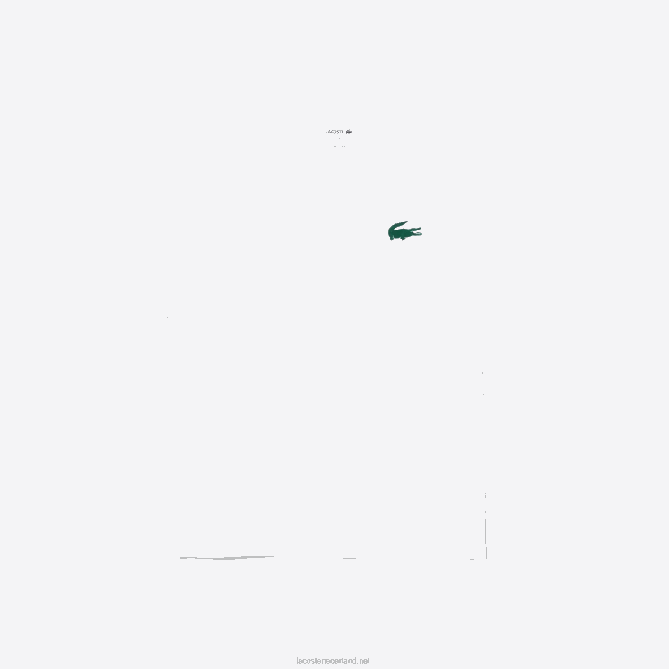 Lacoste katoenen lounge T-shirt met ronde hals en velours krokodillenleer 0828H1343 wit groen 7wj Heren