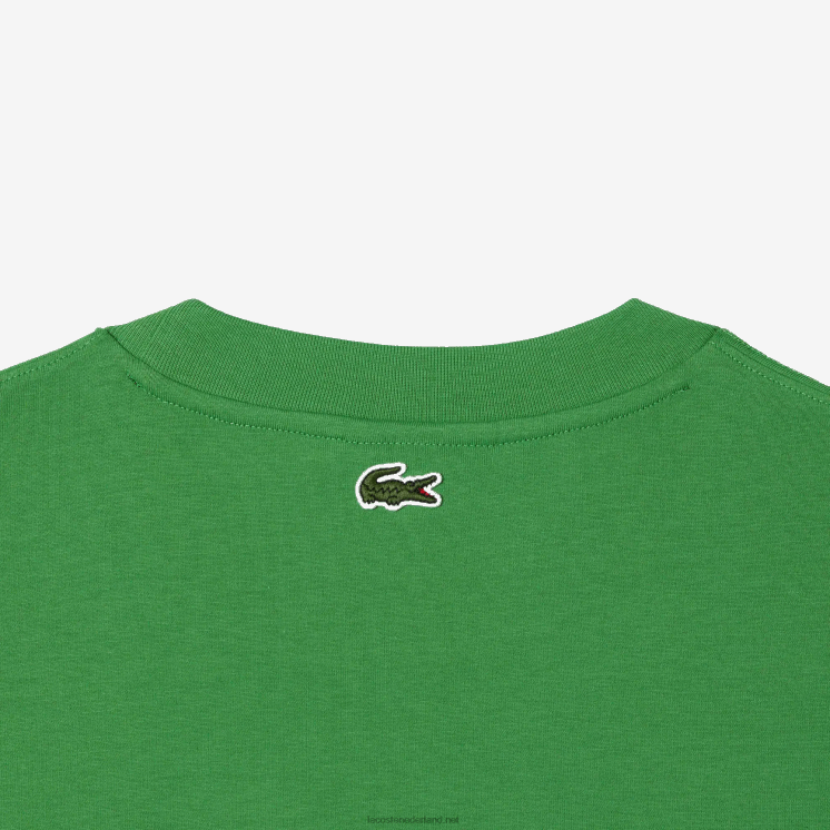 Lacoste losvallend T-shirt met ronde hals en krokodillenprint 0828H256 groen l94 Heren