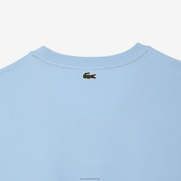 Lacoste losvallend katoenen t-shirt - grote maat - lang 0828H135 blauwe hbp Heren