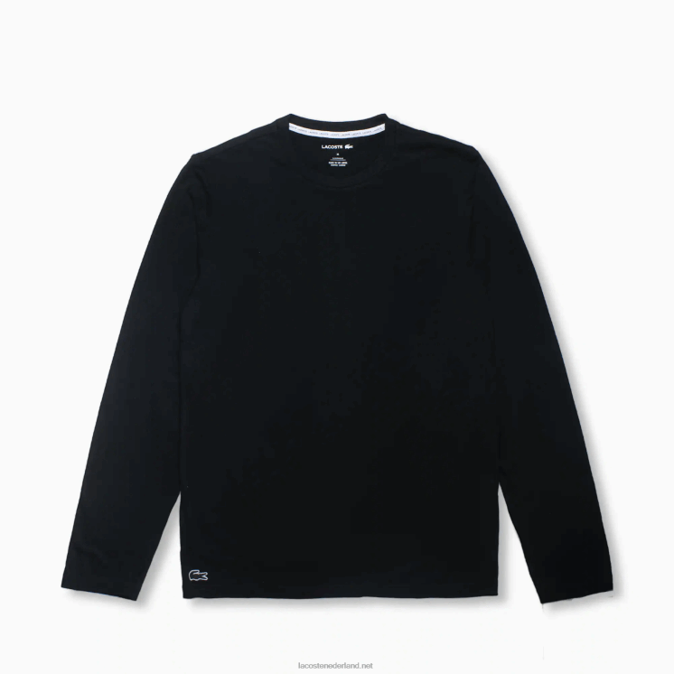 Lacoste lounge-T-shirt met lange mouwen 0828H198 zwart 031 Heren