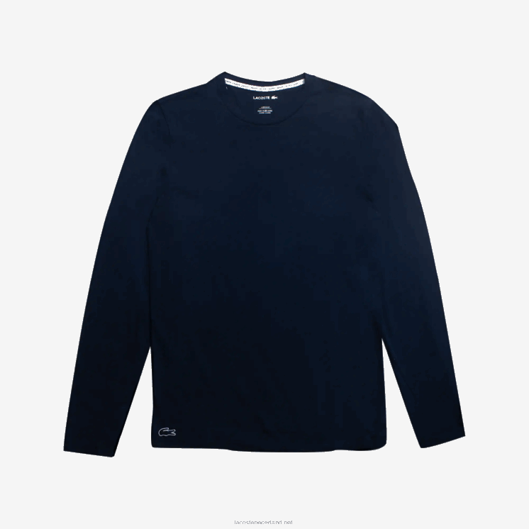 Lacoste lounge-T-shirt met lange mouwen 0828H199 marineblauw 166 Heren