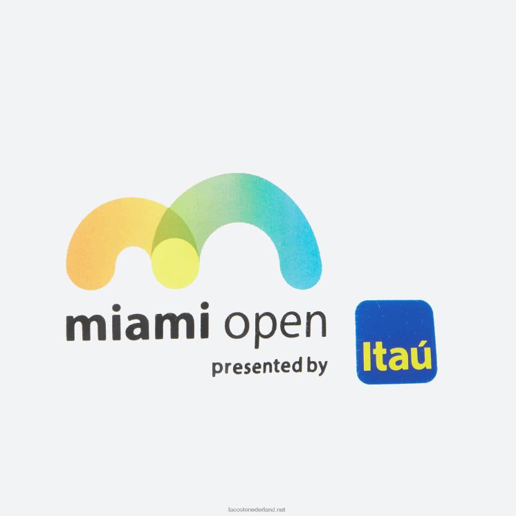 Lacoste miami open grafisch t-shirt 0828H933 wit 001 Heren