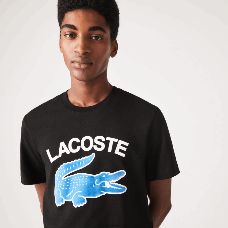 Lacoste regular fit XL T-shirt met krokodillenprint 0828H569 zwart 031 Heren