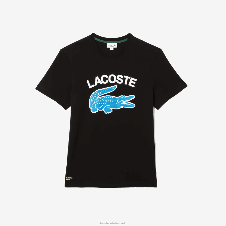 Lacoste regular fit XL T-shirt met krokodillenprint 0828H569 zwart 031 Heren