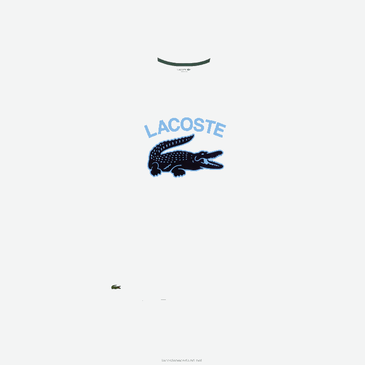 Lacoste regular fit XL T-shirt met krokodillenprint 0828H570 wit 001 Heren