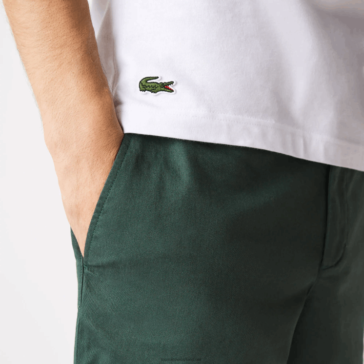 Lacoste regular fit XL T-shirt met krokodillenprint 0828H570 wit 001 Heren