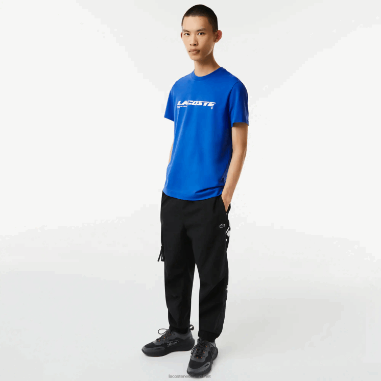 Lacoste regular fit piqué T-shirt met merknaam 0828H562 blauw k1q Heren