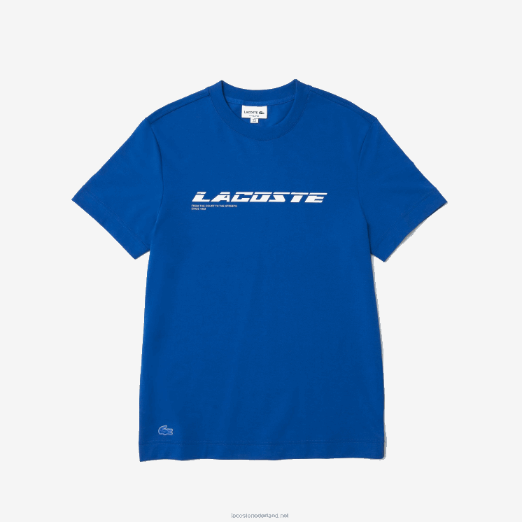 Lacoste regular fit piqué T-shirt met merknaam 0828H562 blauw k1q Heren