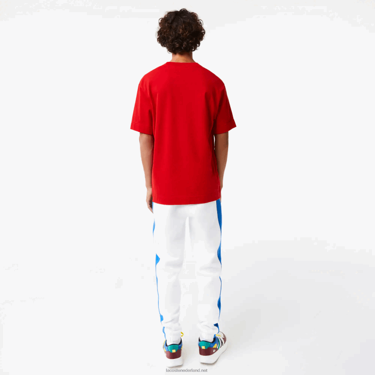 Lacoste relaxed fit T-shirt met badge met komisch effect 0828H744 rood 240 Heren