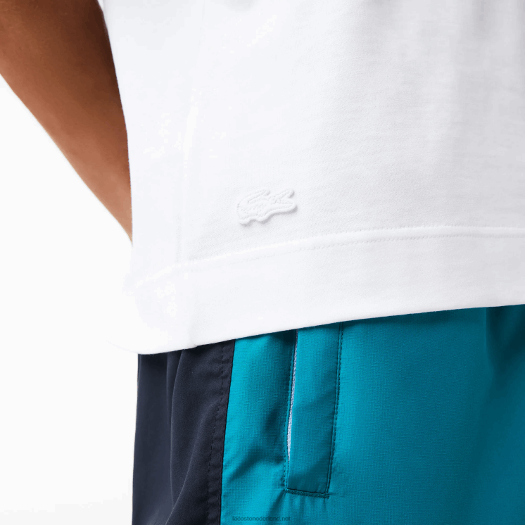 Lacoste relaxed fit oversized krokodil T-shirt 0828H608 wit 001 Heren