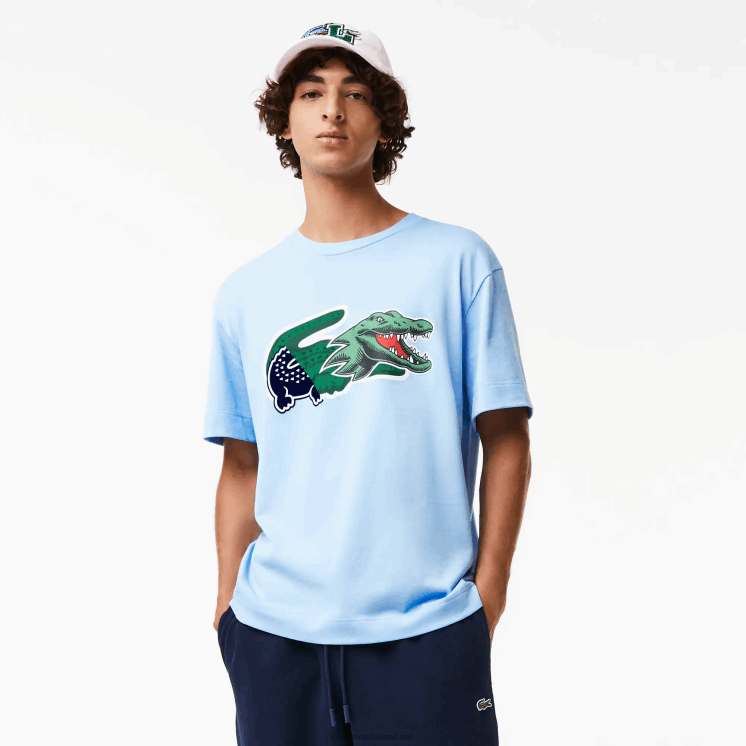 Lacoste relaxed fit oversized krokodil T-shirt 0828H609 blauwe hbp Heren