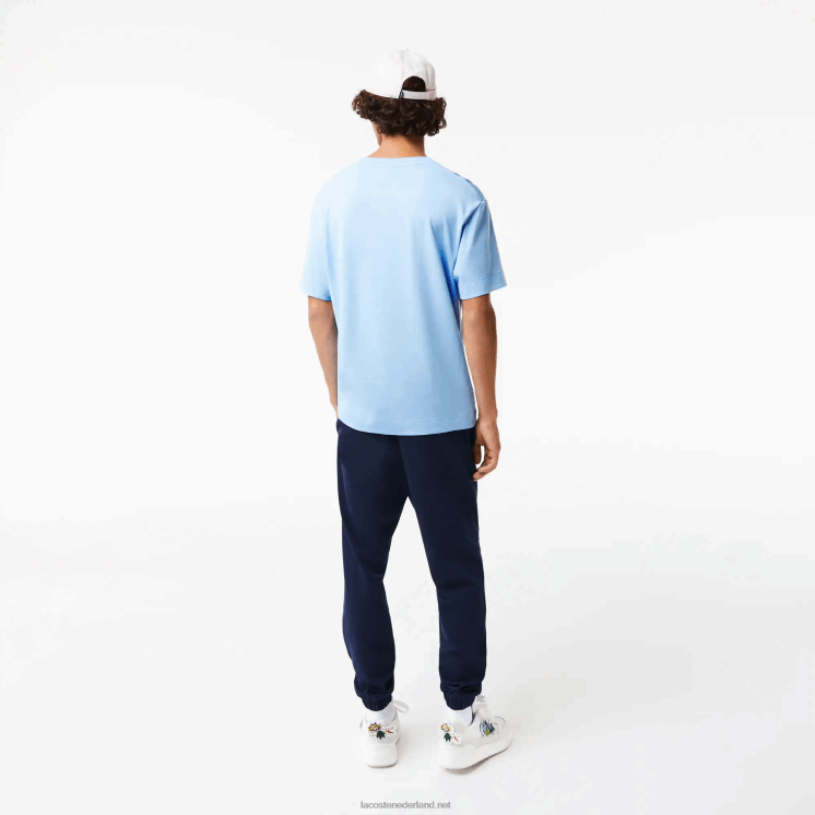 Lacoste relaxed fit oversized krokodil T-shirt 0828H609 blauwe hbp Heren
