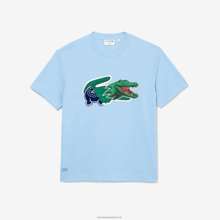 Lacoste relaxed fit oversized krokodil T-shirt 0828H609 blauwe hbp Heren