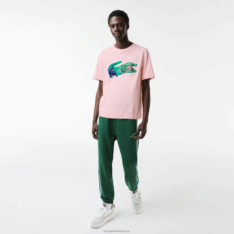Lacoste relaxed fit oversized krokodil T-shirt 0828H610 lichtroze t03 Heren
