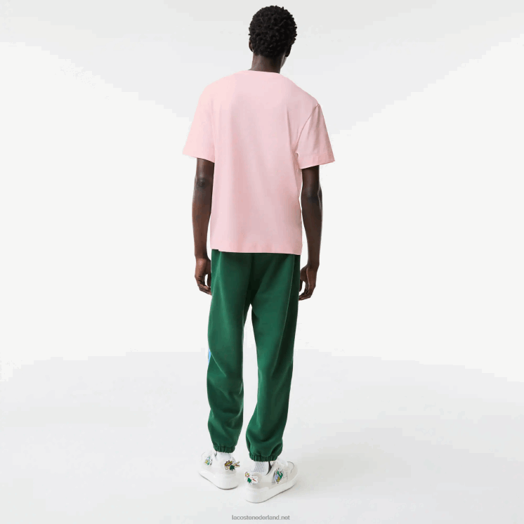Lacoste relaxed fit oversized krokodil T-shirt 0828H610 lichtroze t03 Heren
