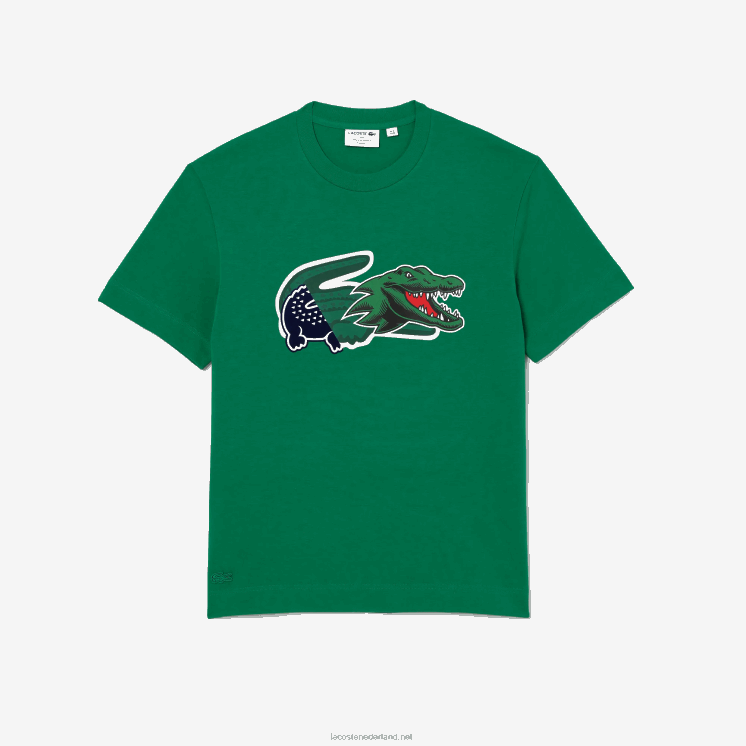Lacoste relaxed fit oversized krokodil T-shirt 0828H616 groene lm Heren