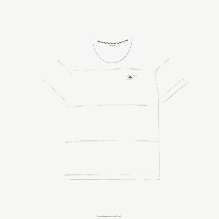 Lacoste relaxed fit t-shirt - grote maat - lang 0828H246 wit 70v Heren
