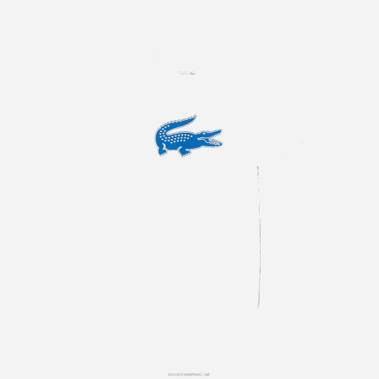 Lacoste sport 3D print krokodil ademend jersey t-shirt 0828H122 wit blauw elke Heren