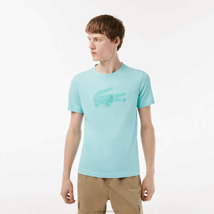 Lacoste sport 3D print krokodil ademend jersey t-shirt 0828H86 lichtgroene zki Heren