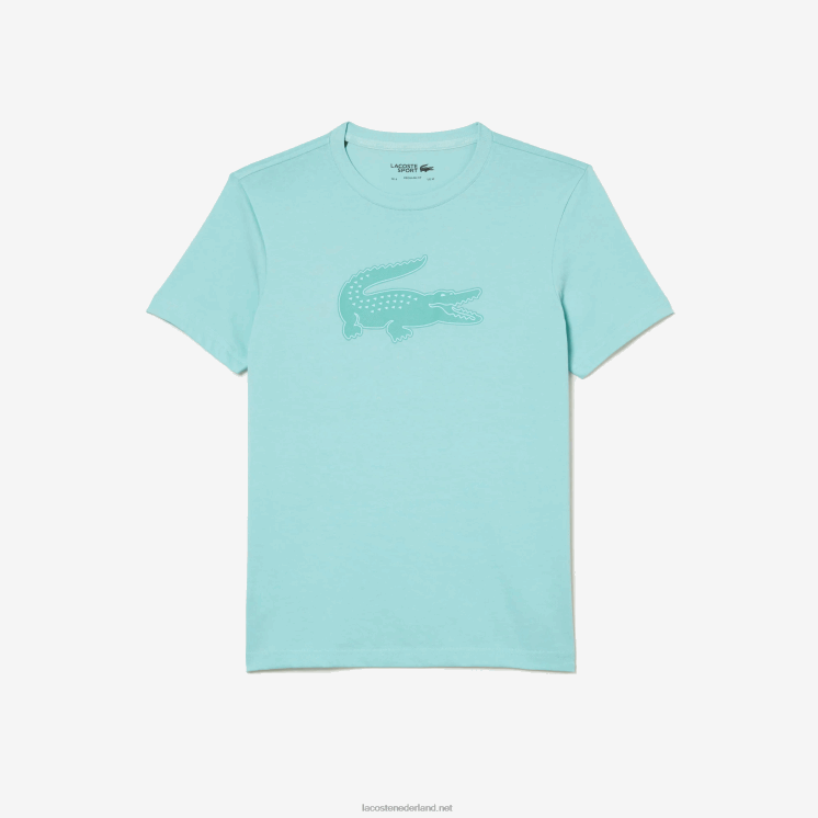 Lacoste sport 3D print krokodil ademend jersey t-shirt 0828H86 lichtgroene zki Heren