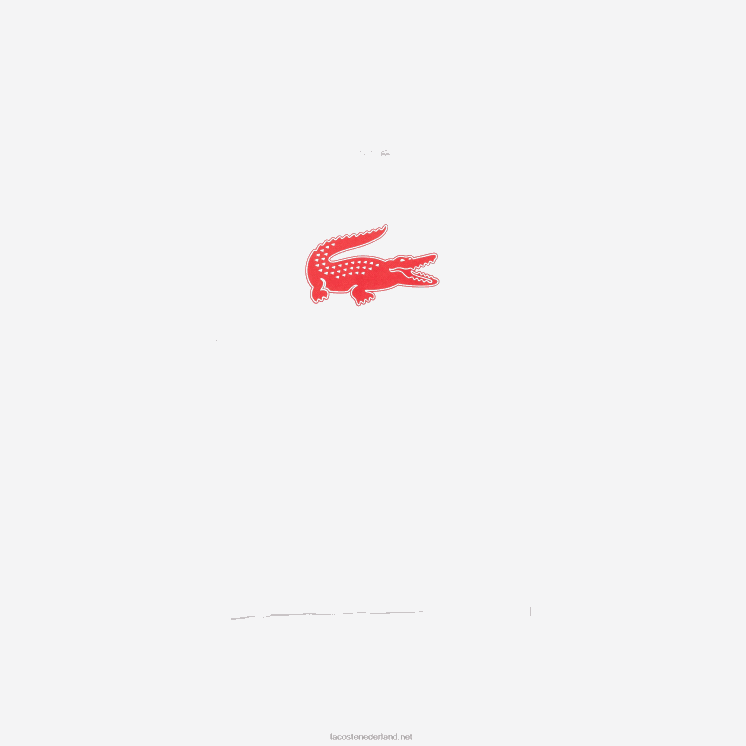 Lacoste sport 3D print krokodil ademend jersey t-shirt 0828H87 wit rood b6c Heren