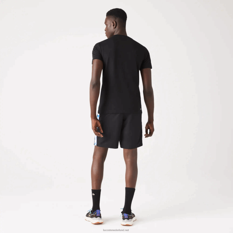 Lacoste sport T-shirt van biologische jersey 0828H694 zwart 031 Heren