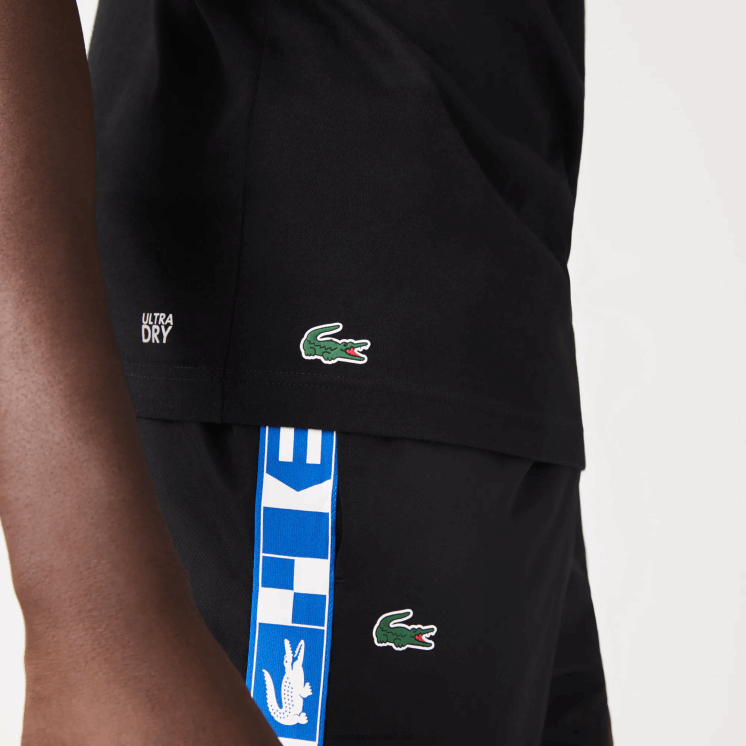 Lacoste sport T-shirt van biologische jersey 0828H694 zwart 031 Heren