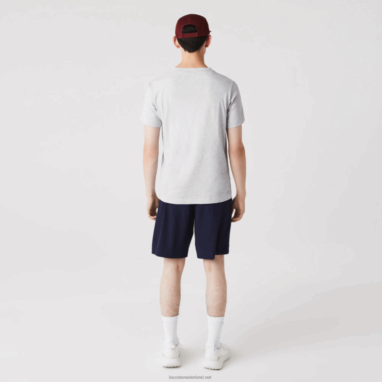 Lacoste sport T-shirt van biologische jersey 0828H695 grijze chine ca Heren