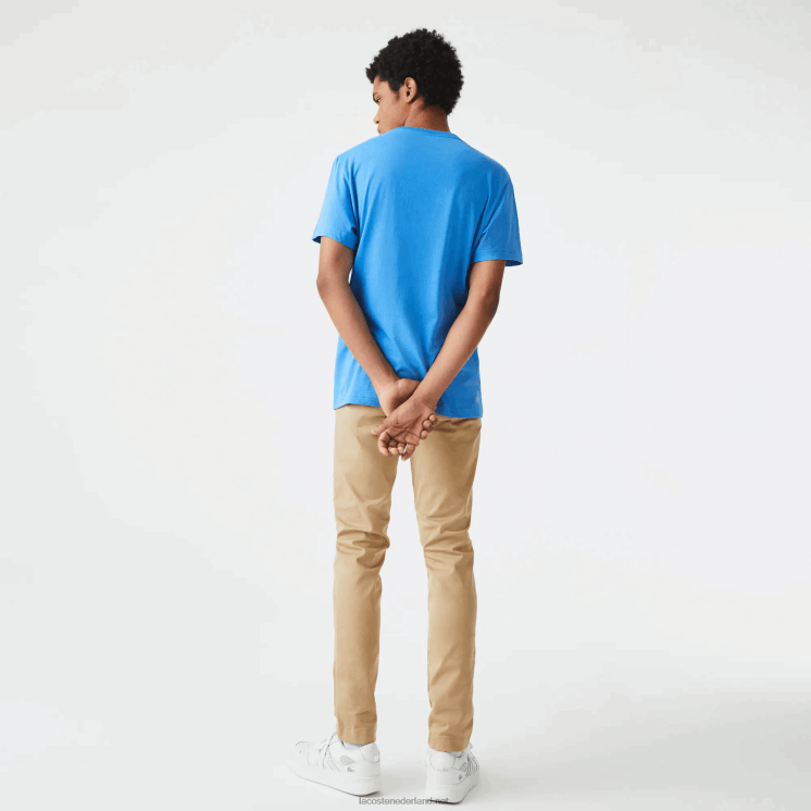 Lacoste sport T-shirt van biologische jersey 0828H696 blauw 4xa Heren