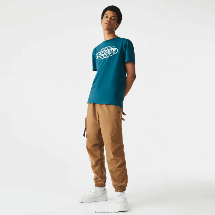 Lacoste sport T-shirt van biologische jersey 0828H697 groene zcd Heren