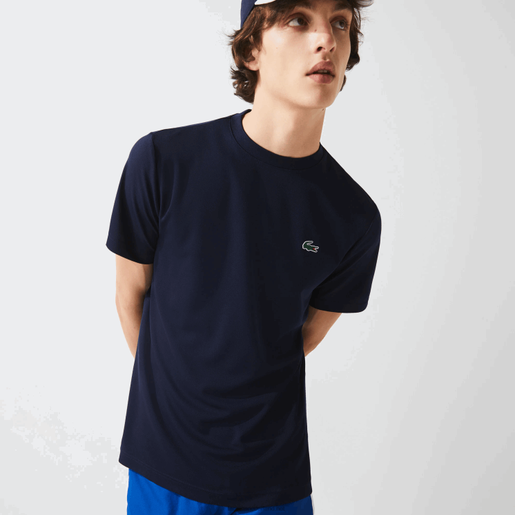 Lacoste sport ademend piqué t-shirt 0828H670 marineblauw 166 Heren